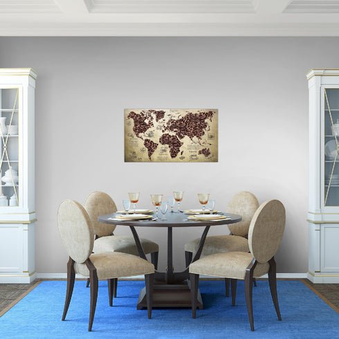 Wandbilder Wohnzimmer XXL Küche Kaffee Moderne Bilder Weltkarte